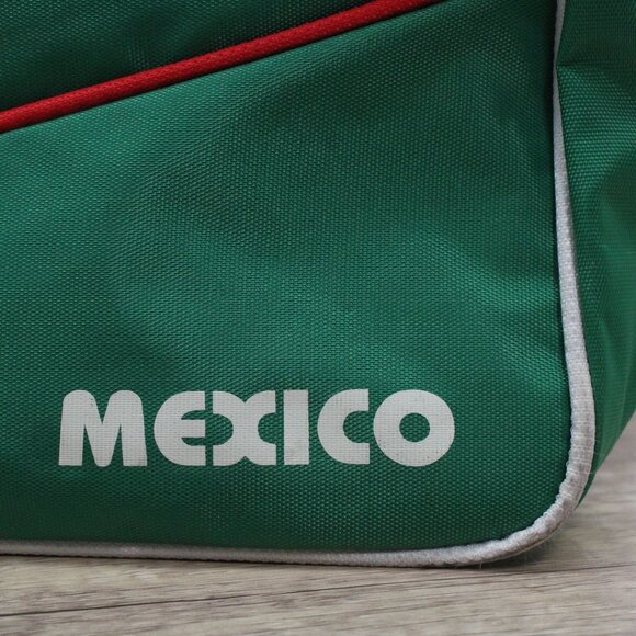 Vintage Seleccion Mexicana Soccer Travel Small Green Duffel Bag Nylon Mexico Y2k - Picture 4 of 13